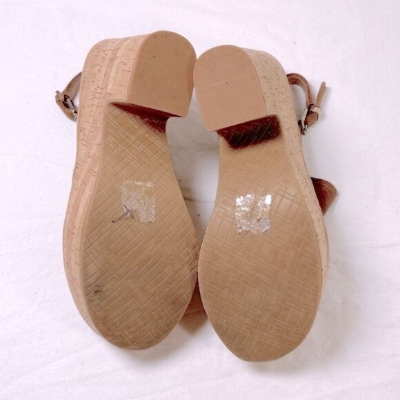 Dolce Vita Randi Slip On Women's Brown Suede Leather Buckle Strap Wedge Sandals - Picture 6 of 6